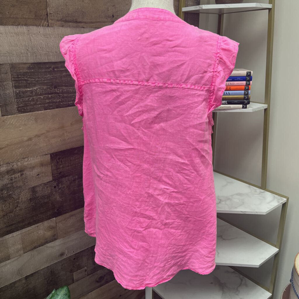 Ann Taylor Sleeveless Patterned Button Down Size XL