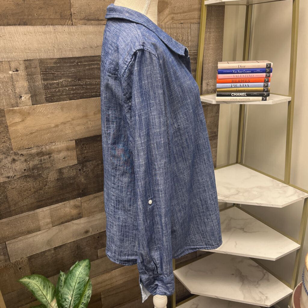 Tommy Hilfiger Chambray Button Down Shirt Size XXL