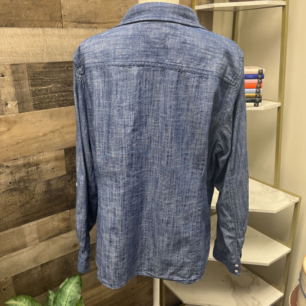 Tommy Hilfiger Chambray Button Down Shirt Size XXL