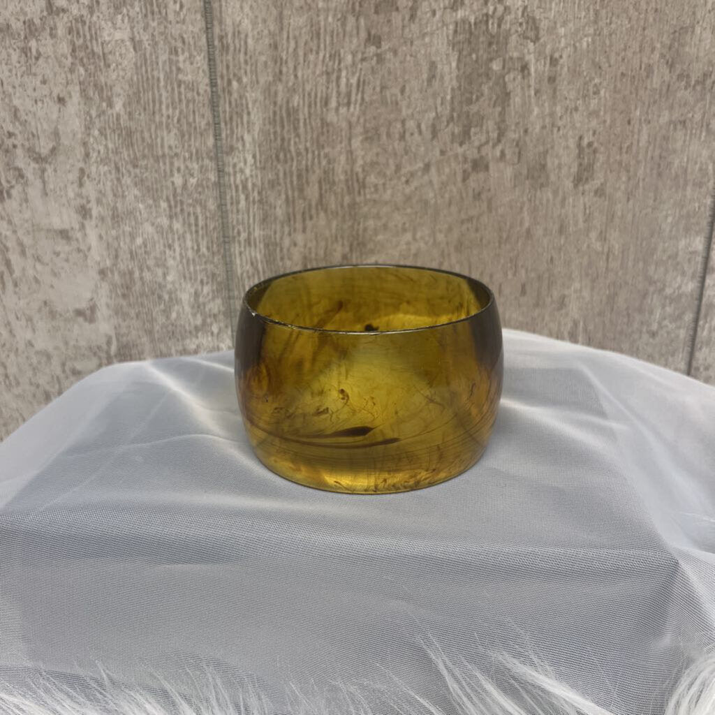 Vintage Bakelite Amber Acrylic Cuff Bangle