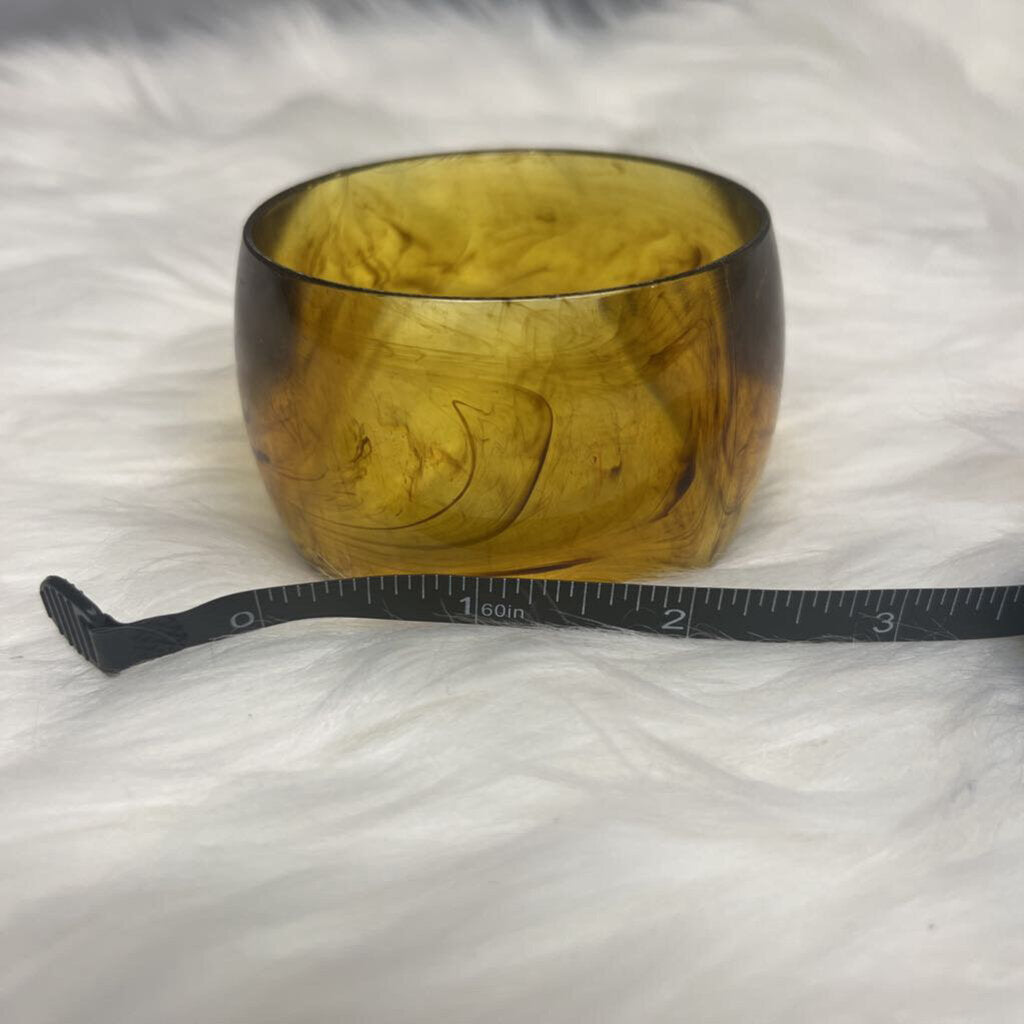 Vintage Bakelite Amber Acrylic Cuff Bangle