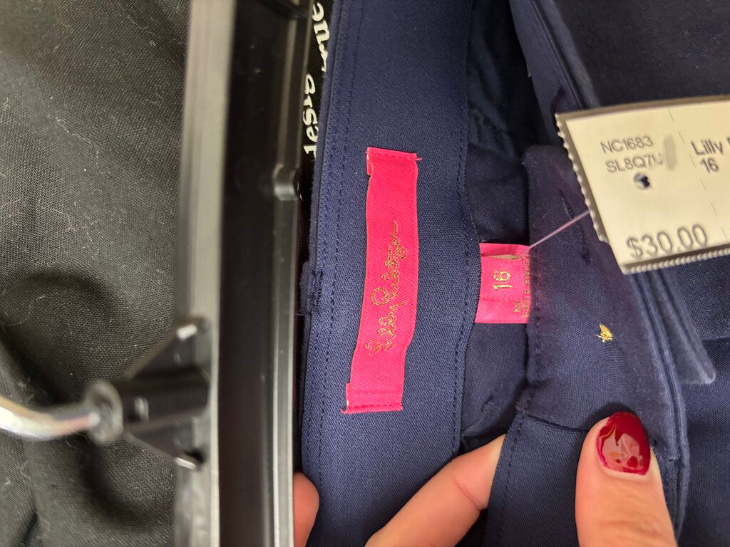 Lilly Pulitzer Navy Blue Shorts Size 16