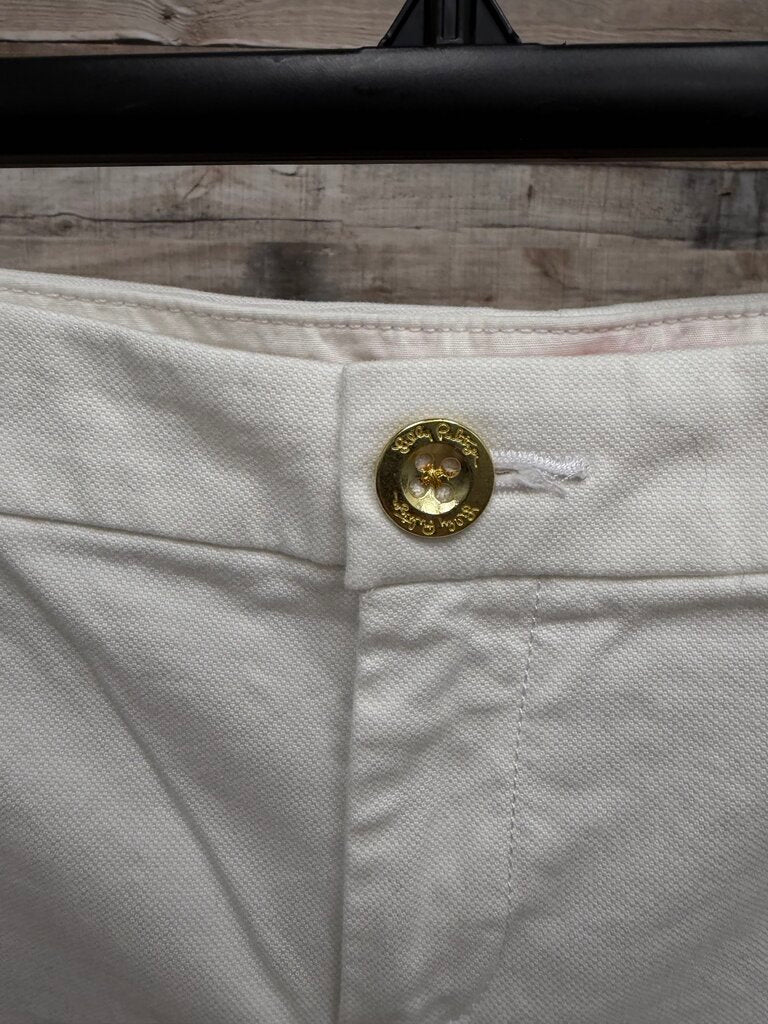 Lilly Pulitzer White High Waist Scalloped Shorts Size 16