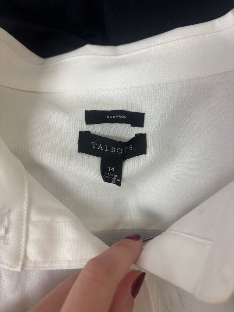Talbots Non-Iron Perfect Shirt Size 14