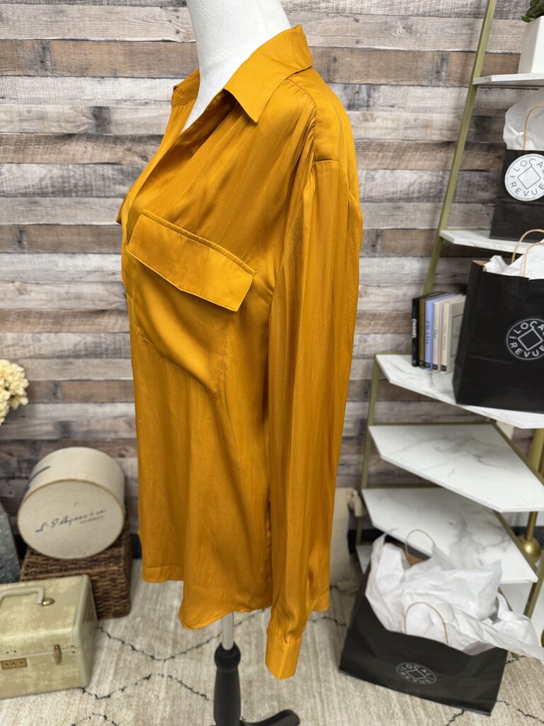 Ann Taylor Orange Blouse Size XL