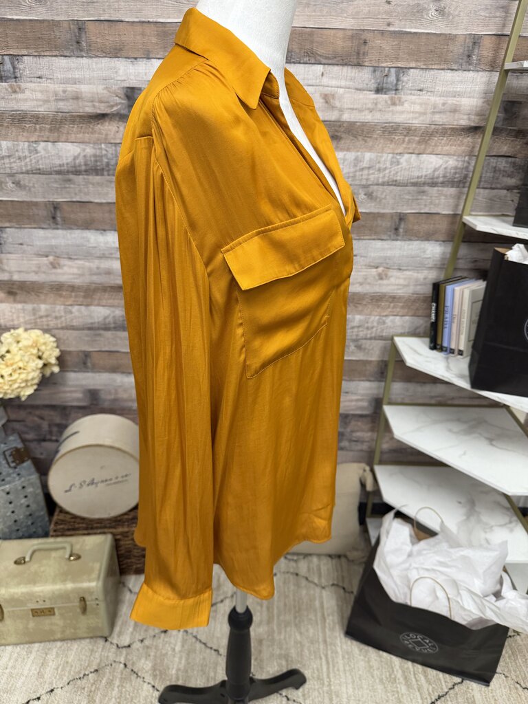 Ann Taylor Orange Blouse Size XL