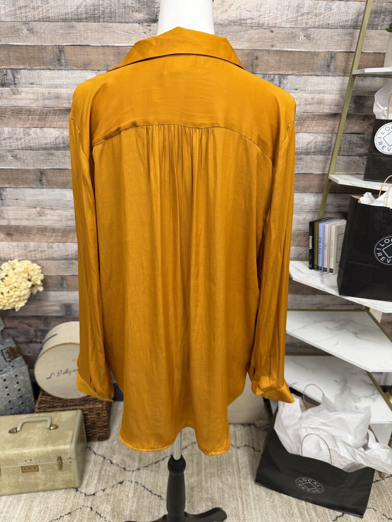 Ann Taylor Orange Blouse Size XL