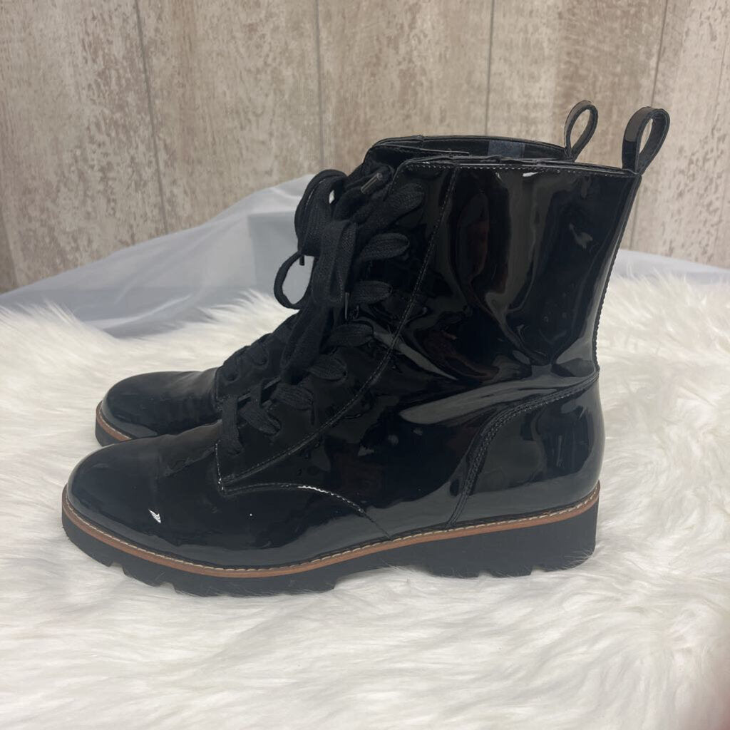 VIONIC Lani Black Patient Women's Lace-Up High Top Combat Boot Size 10