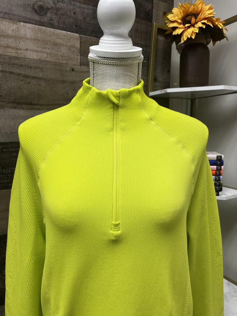 Athleta Flurry Half Zip Mock Neck Top Size XL