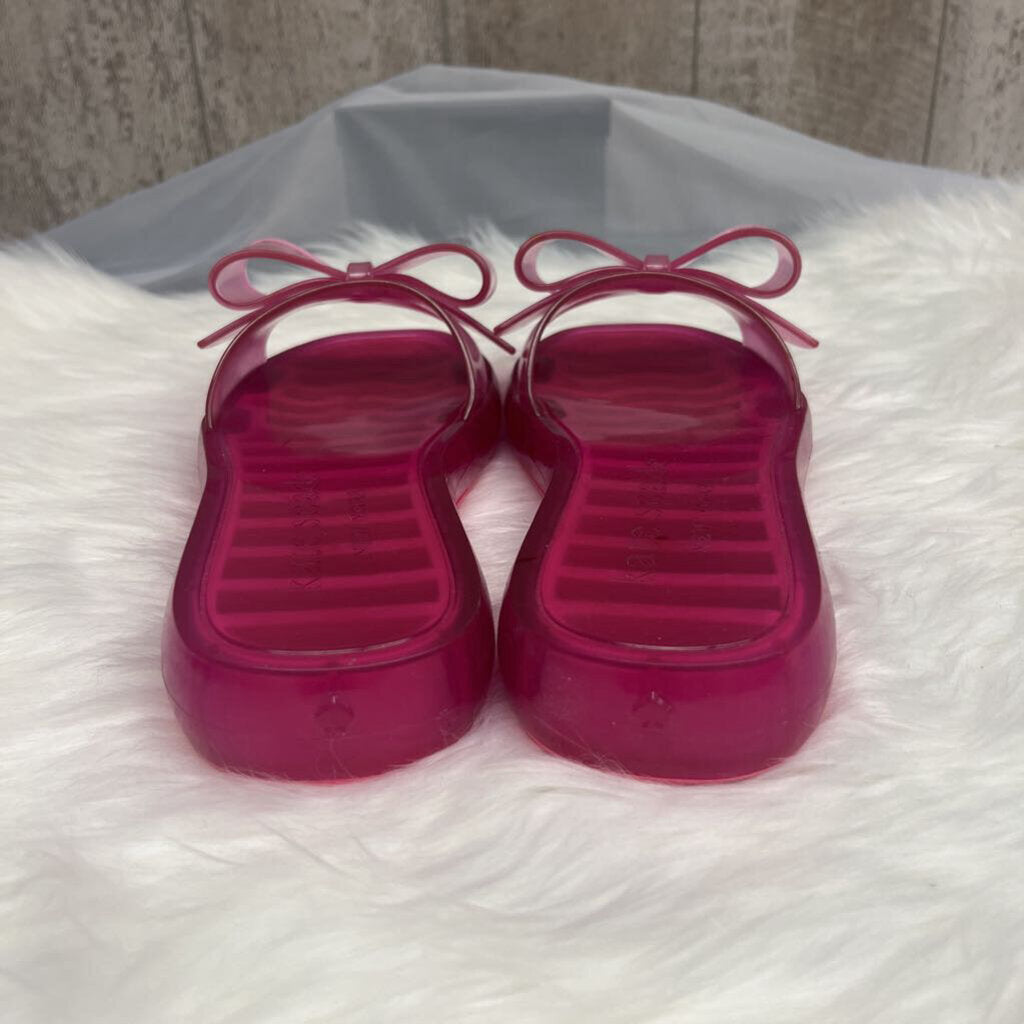 Kate Spade Tie The Knot Pink Translucent Sandals Size 9