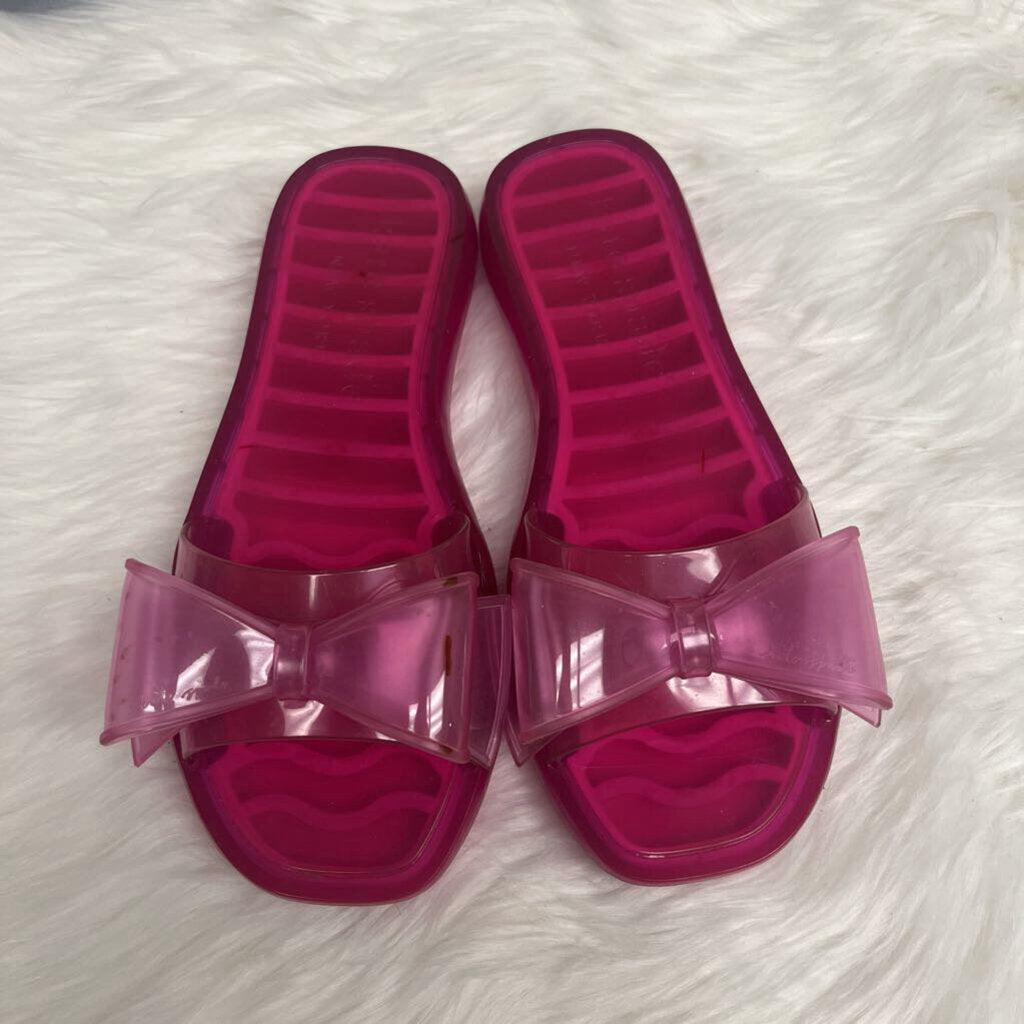Kate Spade Tie The Knot Pink Translucent Sandals Size 9