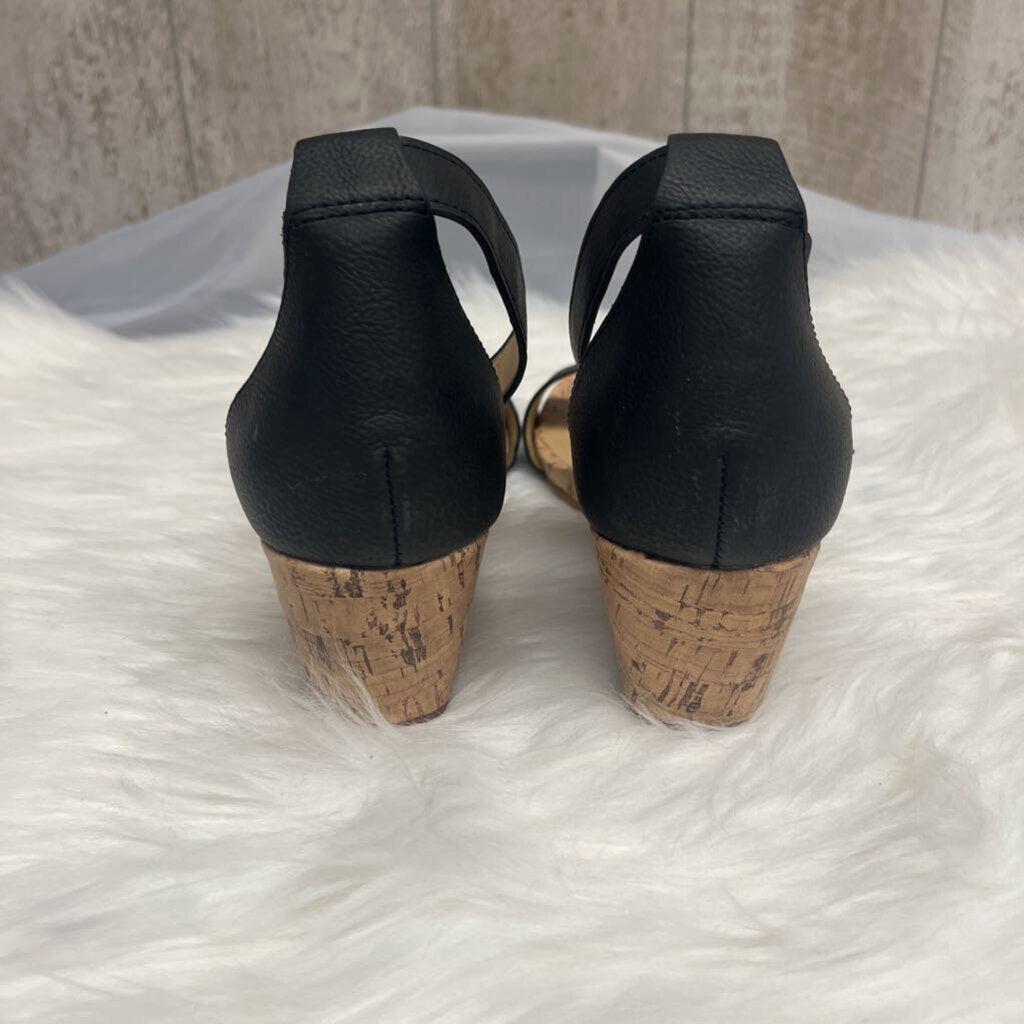 Naturalizer Women's Black Wedge Sandals Size 8