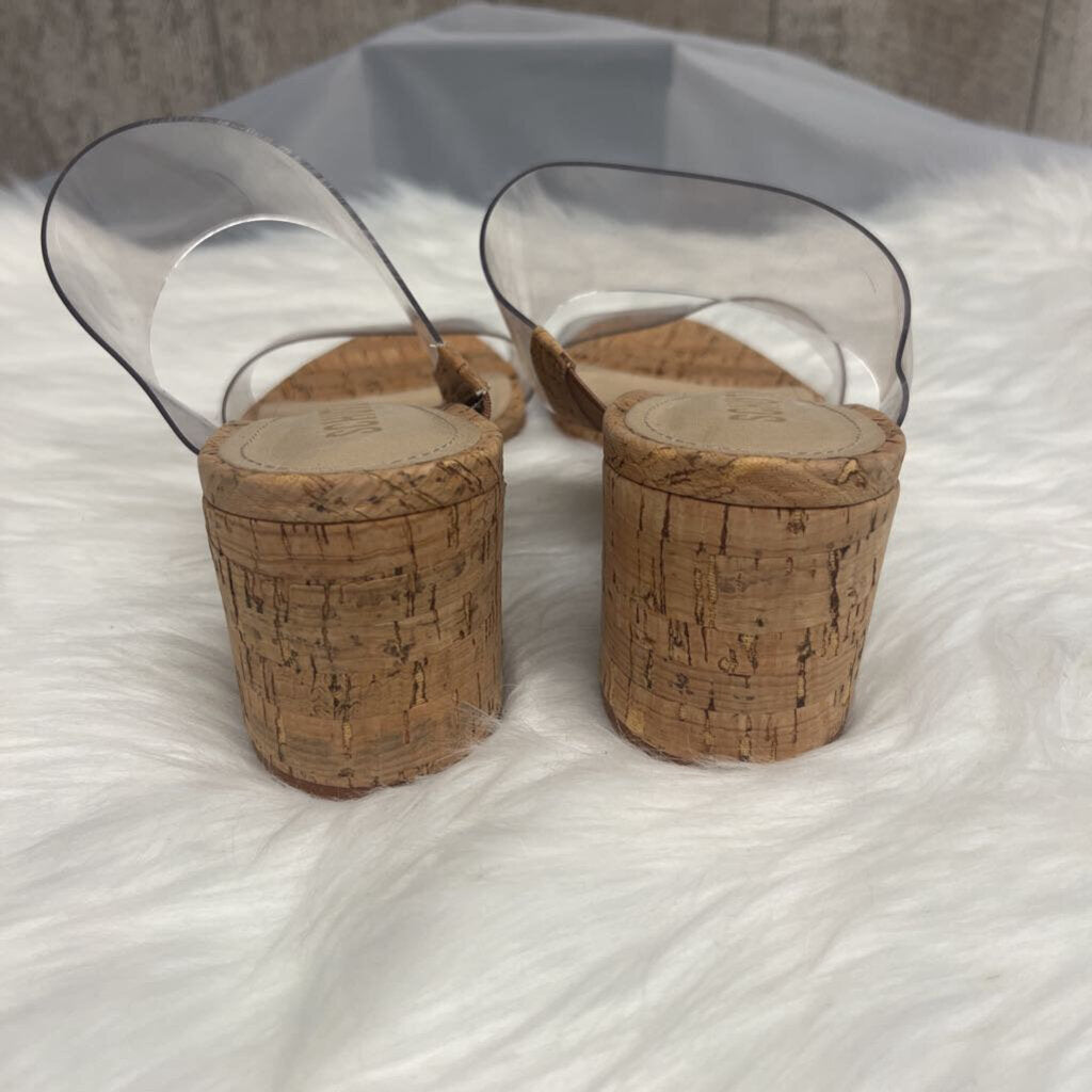 Schutz Cork Victorie Slide Sandals Size 8.5