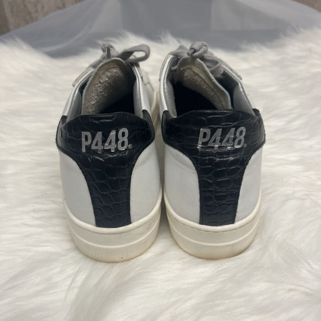 P448 Thea Lowtop Sneaker White/Grey Size 8.5