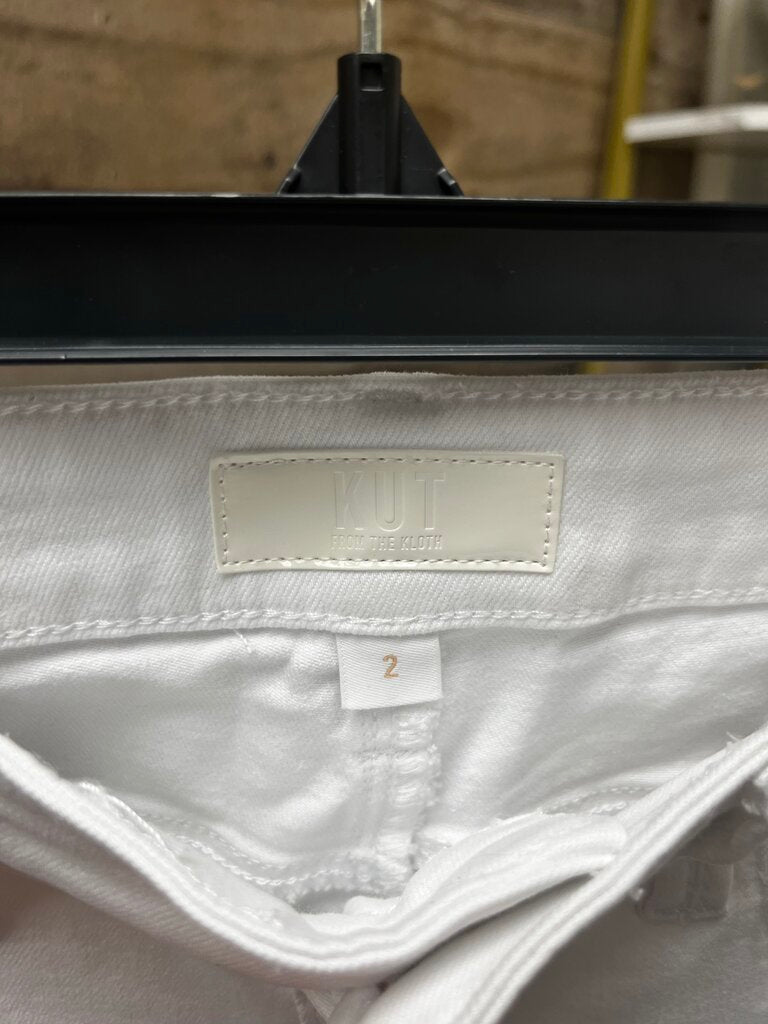 Kut From The Kloth White Bootcut Jeans Size 2