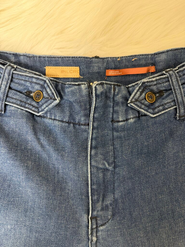 Anthropologie Pilcro Polished Mid Rise Dark Wash Bootcut Jeans Size 26