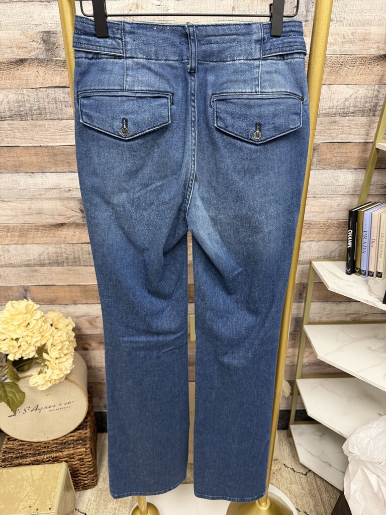 Anthropologie Pilcro Polished Mid Rise Dark Wash Bootcut Jeans Size 26