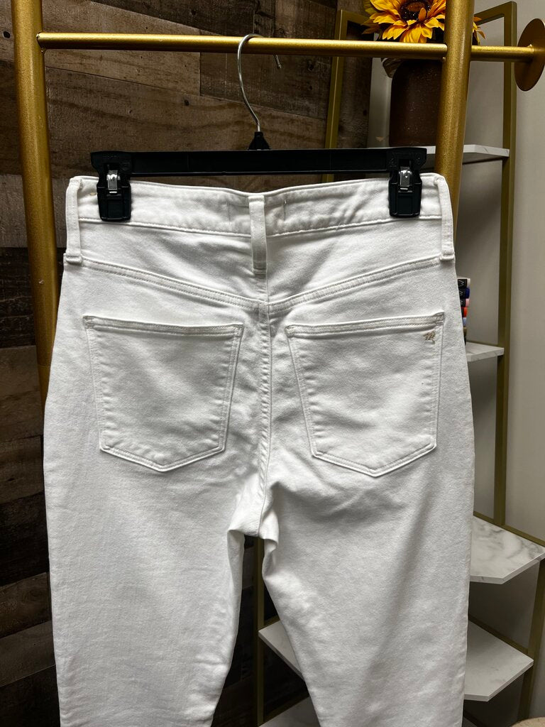 Madewell White Curvy High Rise Skinny Jeans Size 27 Tall