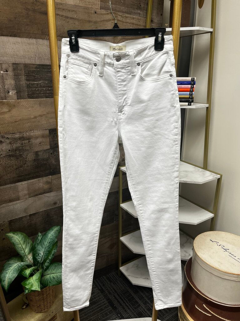 Madewell White Curvy High Rise Skinny Jeans Size 27 Tall