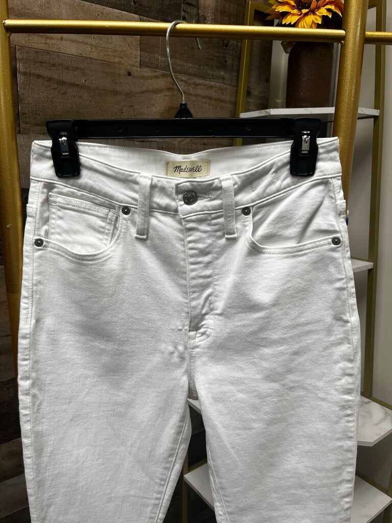 Madewell White Curvy High Rise Skinny Jeans Size 27 Tall