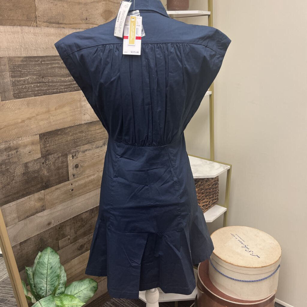 Michael Kors Organic Stretch Cotton Poplin Shirtdress Size XS