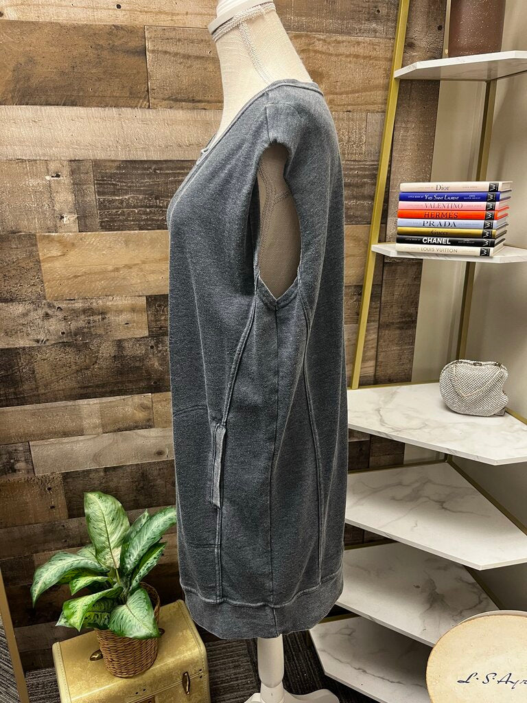 Anthropologie Daily Practice Grey Pocket Terry Tunic Dress Size XS