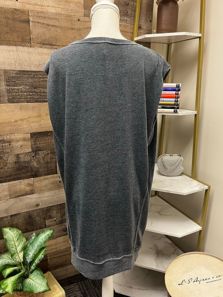 Anthropologie Daily Practice Grey Pocket Terry Tunic Dress Size XS