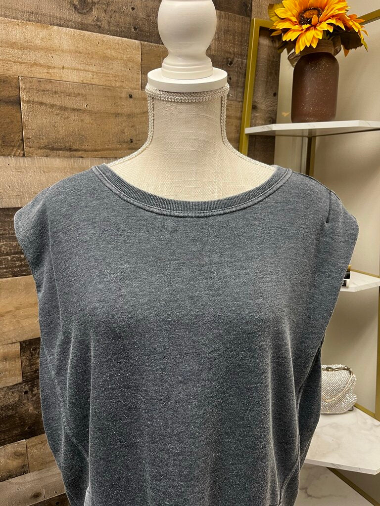 Anthropologie Daily Practice Grey Pocket Terry Tunic Dress Size XS