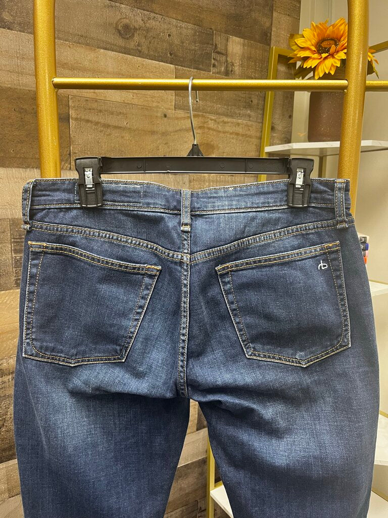 Rag & Bone Dre Low-Rise Slim Boyfriend Jeans Dark Wash Size 27