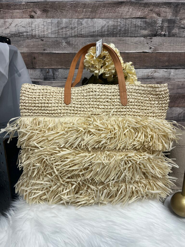 Universal Thread Straw Fringe Bag