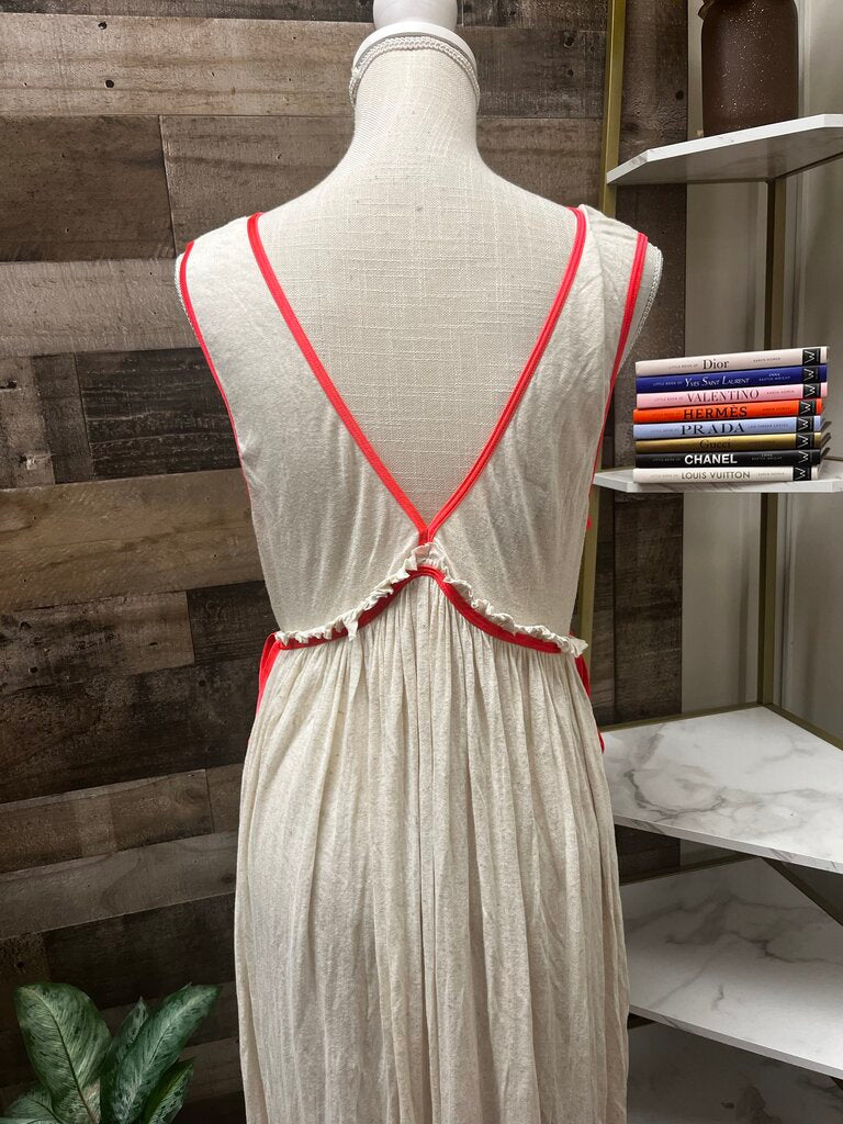 Free People Cream Floral Embroidered Dress Size S