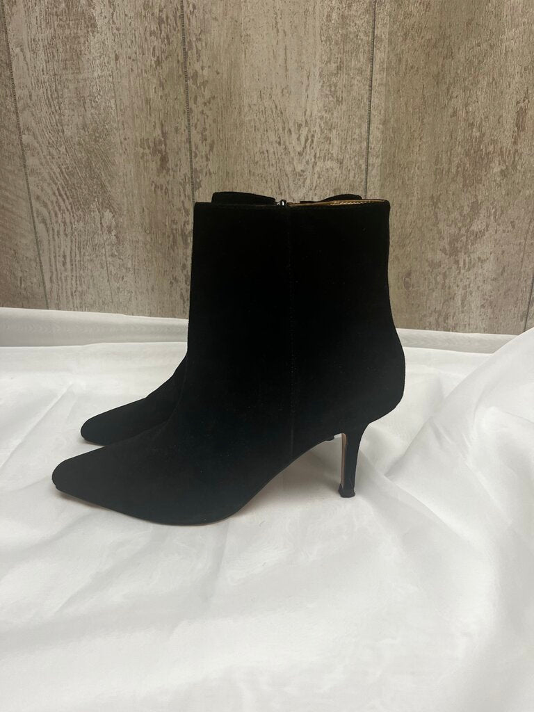 Ann Taylor Black Suede Stiletto Heel Booties Missy Boots Size 7.5