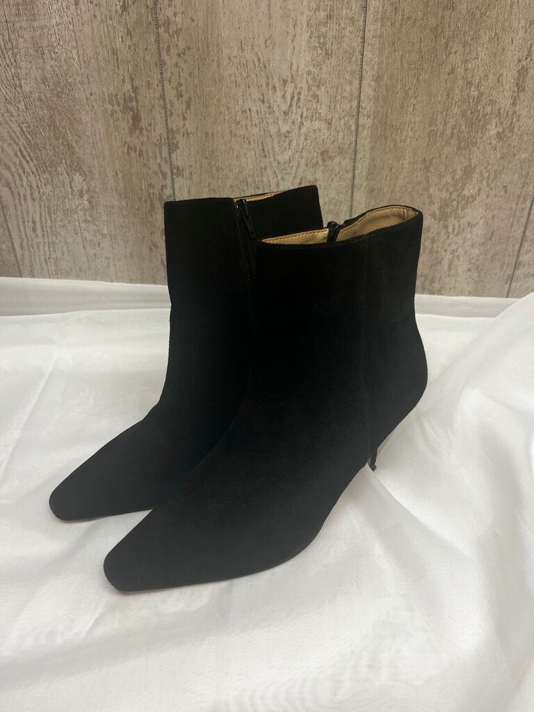 Ann Taylor Black Suede Stiletto Heel Booties Missy Boots Size 7.5