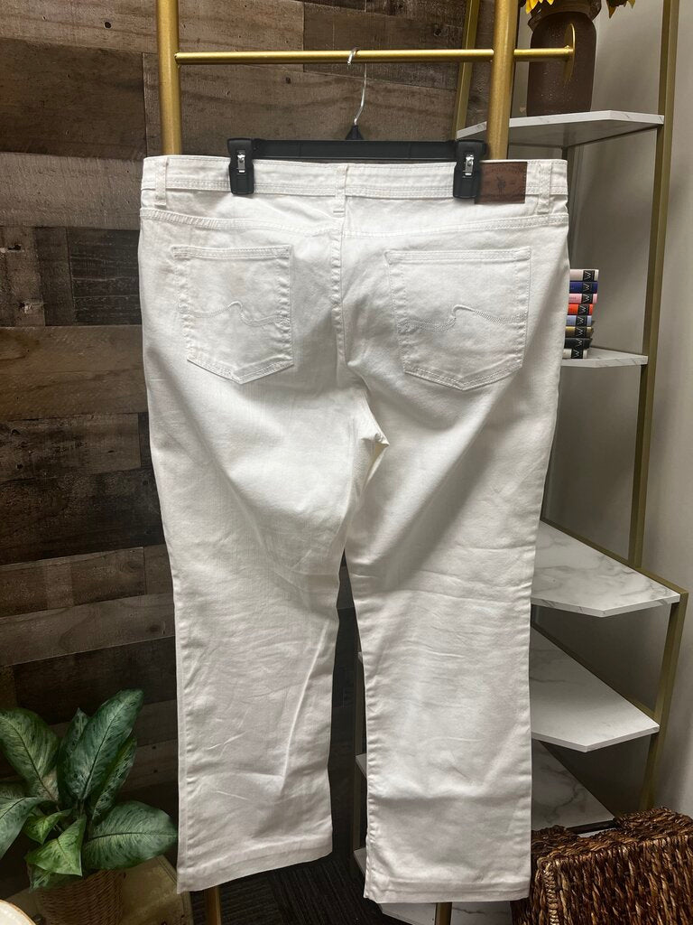 US Polo Assn. Signature Bootcut White Jeans Size 16
