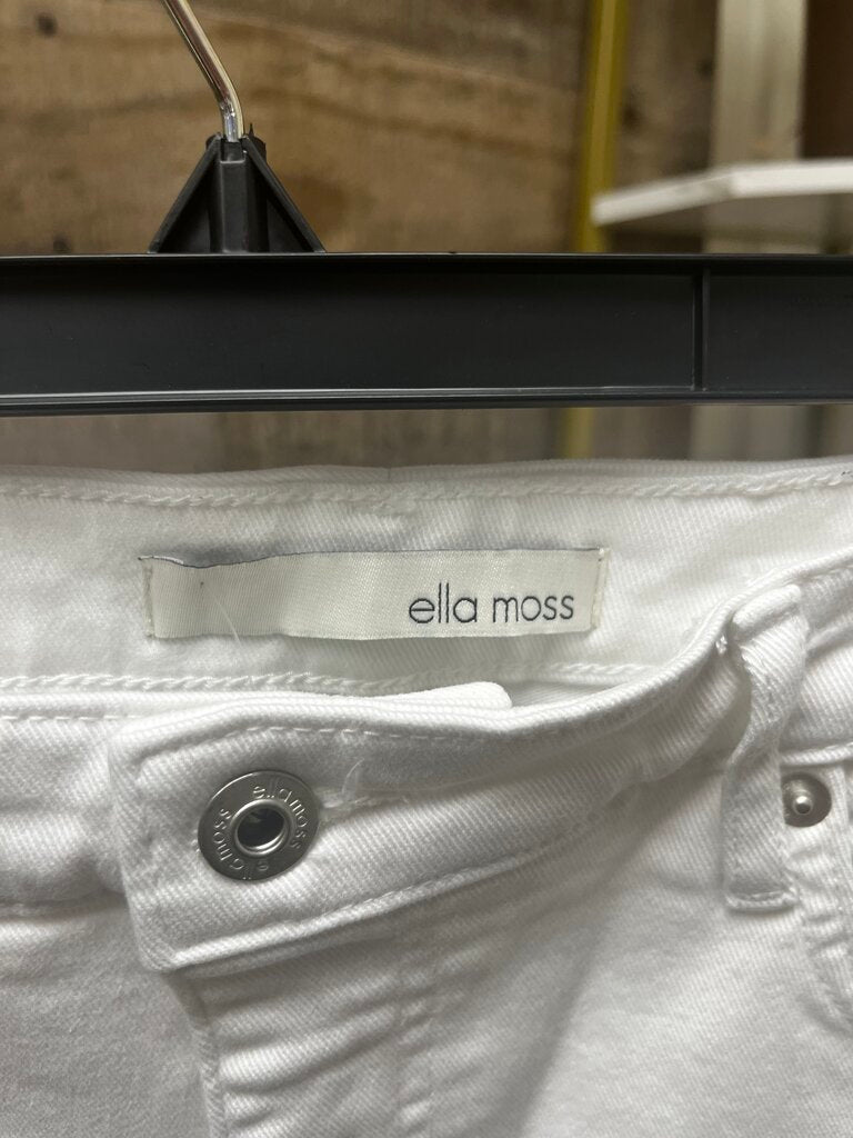 Ella Moss High Waist Straight White Jeans Size 14/32