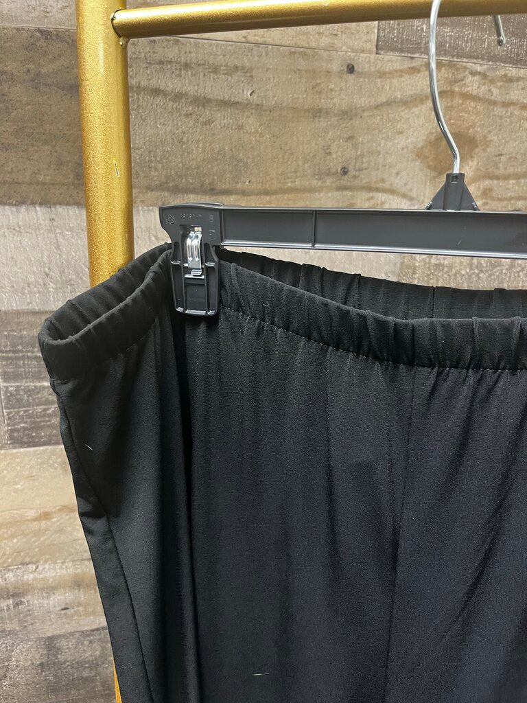 NWT Chico's Black Easy Pull On Slinky Palazzo Wide Leg Pants Size 3