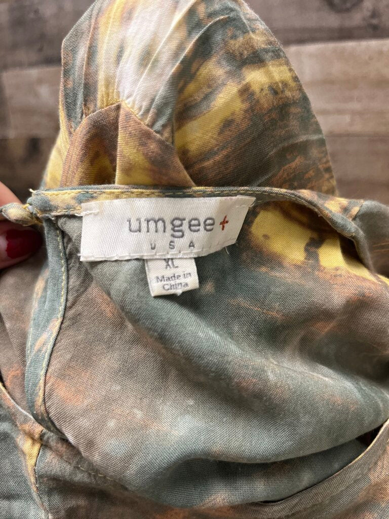 Umgee Shibori Tie Dye Babydoll Dress Size XL