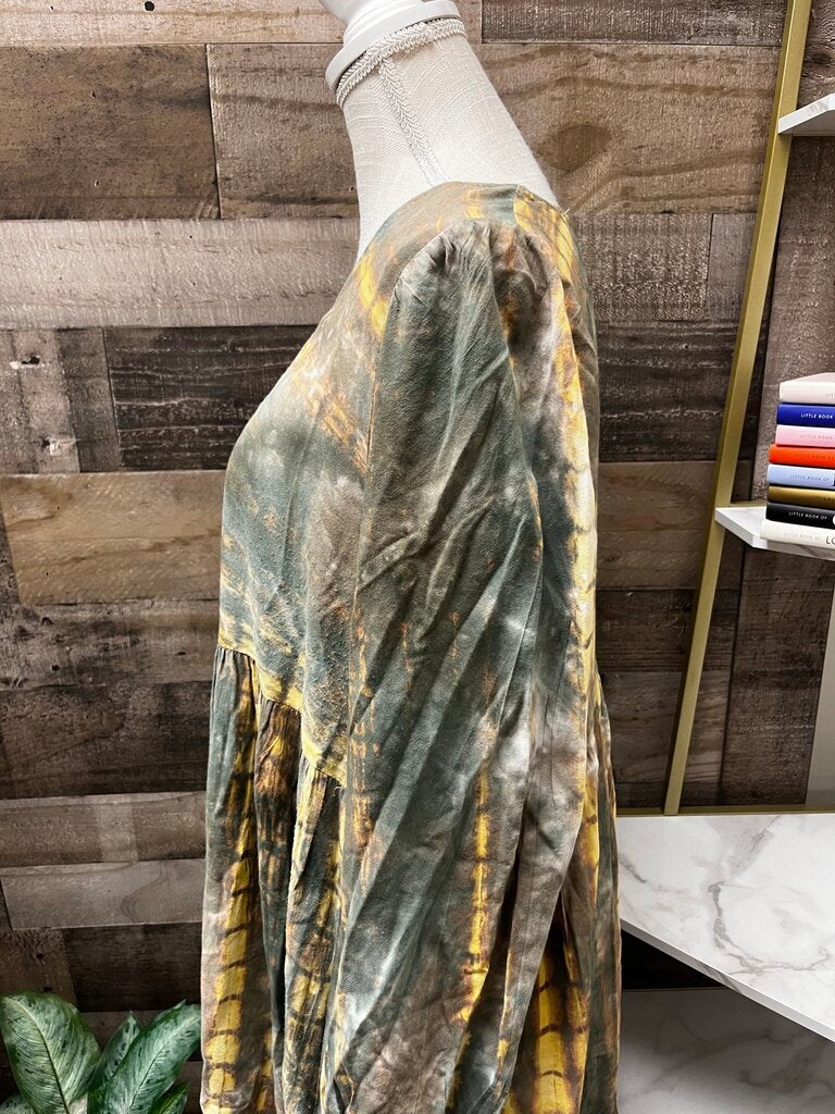 Umgee Shibori Tie Dye Babydoll Dress Size XL