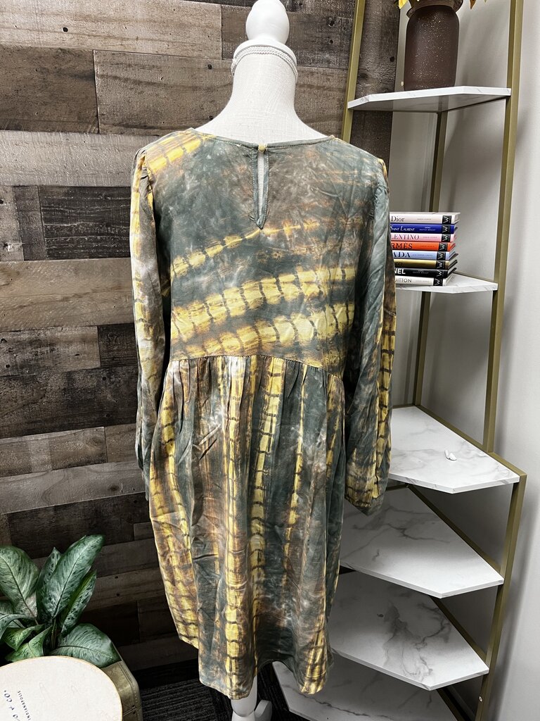 Umgee Shibori Tie Dye Babydoll Dress Size XL