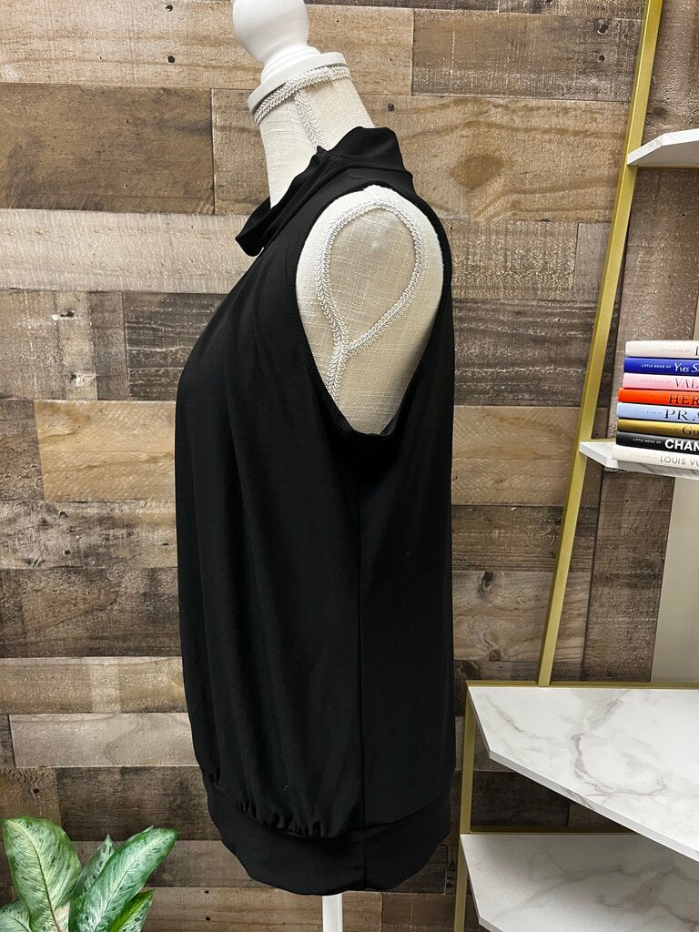 PerSeption Concept Mock Neck Sleeveless Blouse Size L
