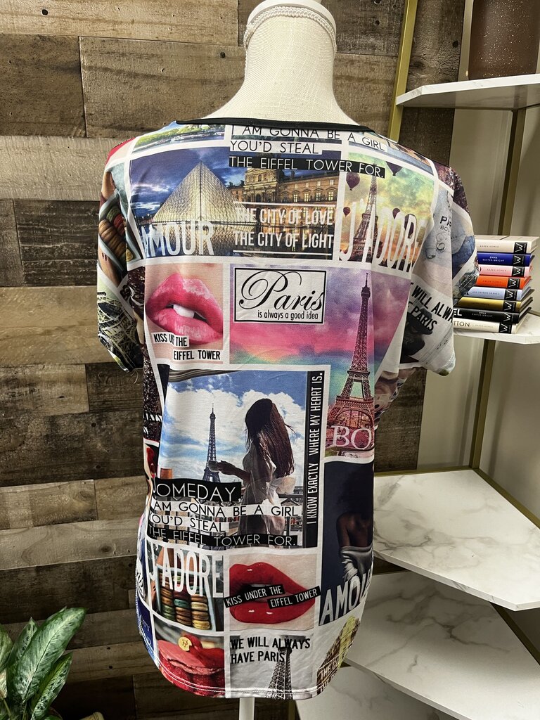 Love J USA Paris Graphic Tee Size XL
