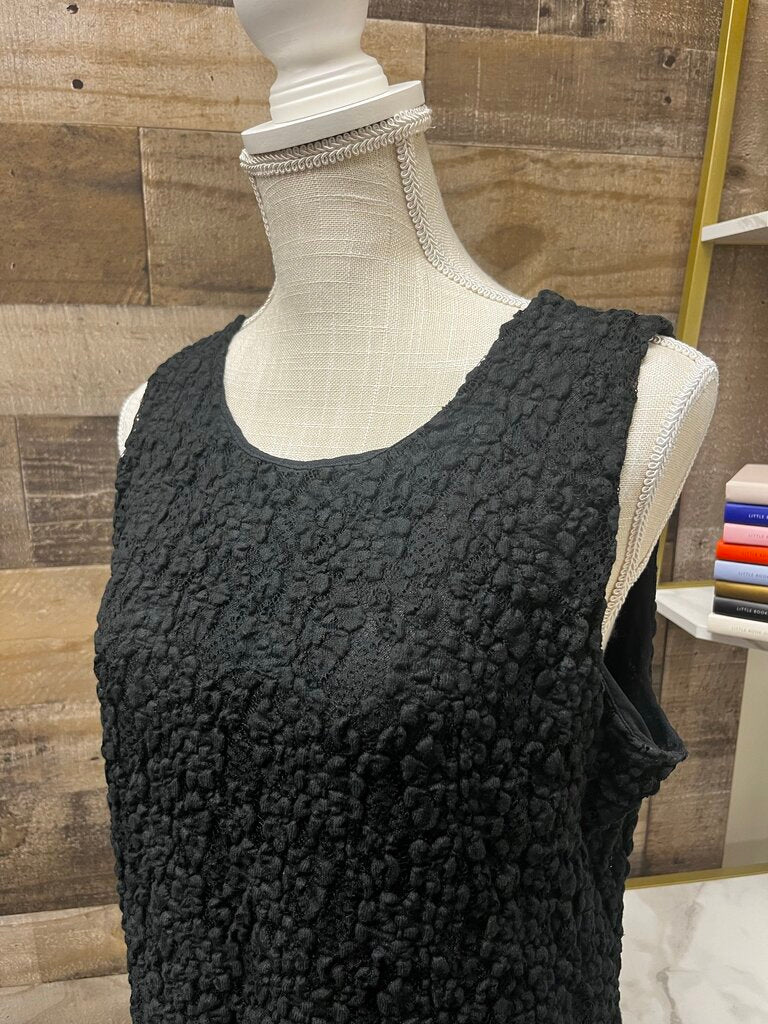 Chicos Women's Elegant Black Lace Sleeveless Top Size 2