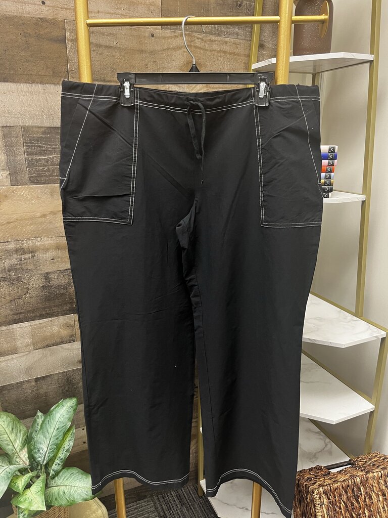 Freestyle by Danskin Black Nylon Athletic Pants Cropped Size XL