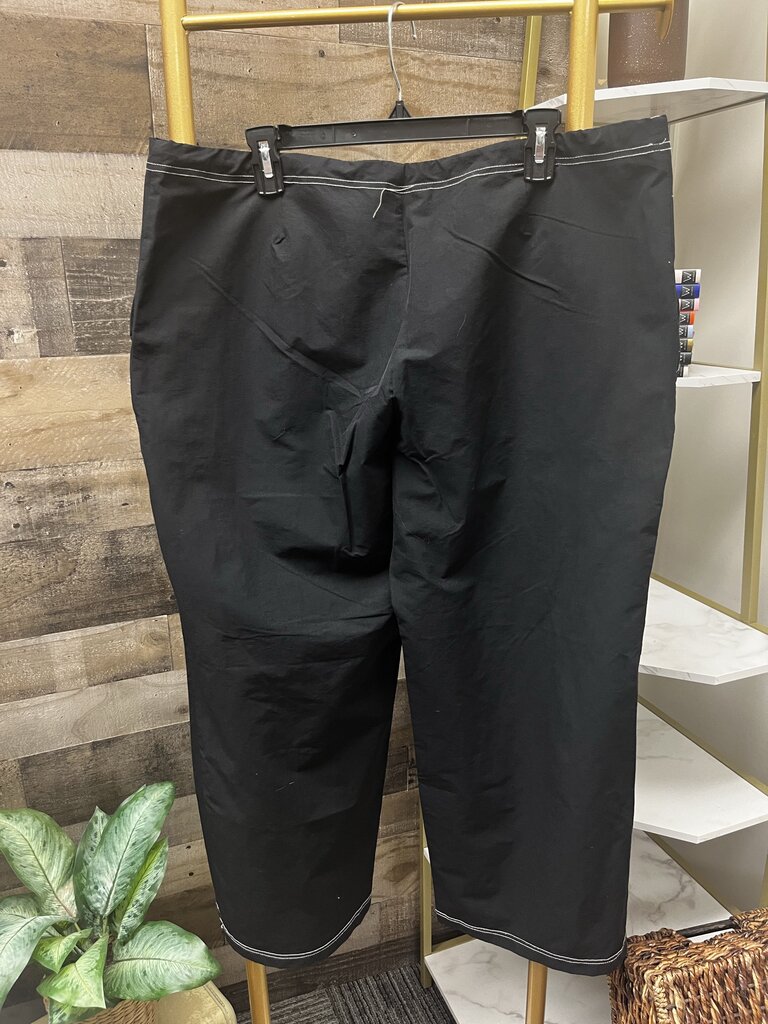 Freestyle by Danskin Black Nylon Athletic Pants Cropped Size XL