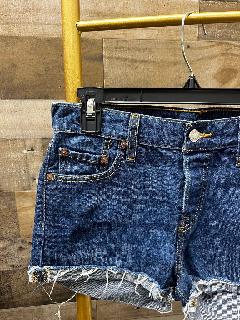Levi's 501 Dark Wash Jean Shorts Size 25