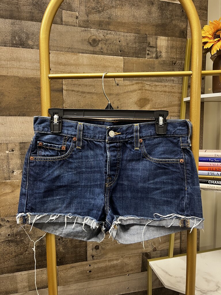Levi's 501 Dark Wash Jean Shorts Size 25