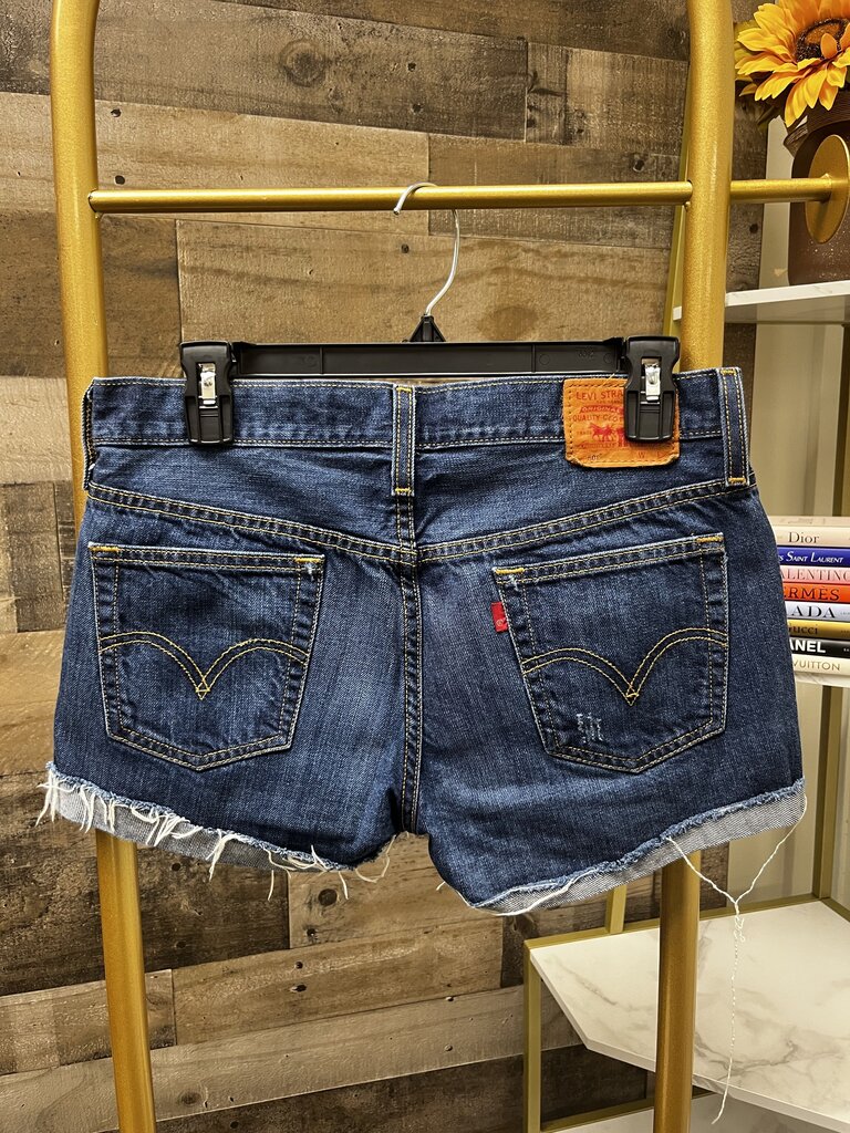 Levi's 501 Dark Wash Jean Shorts Size 25