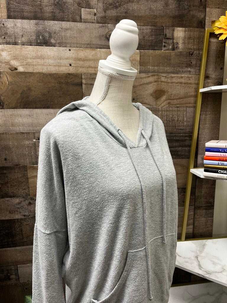 Enti Clothing Grey Oversized Drawstring Hoodie Size S
