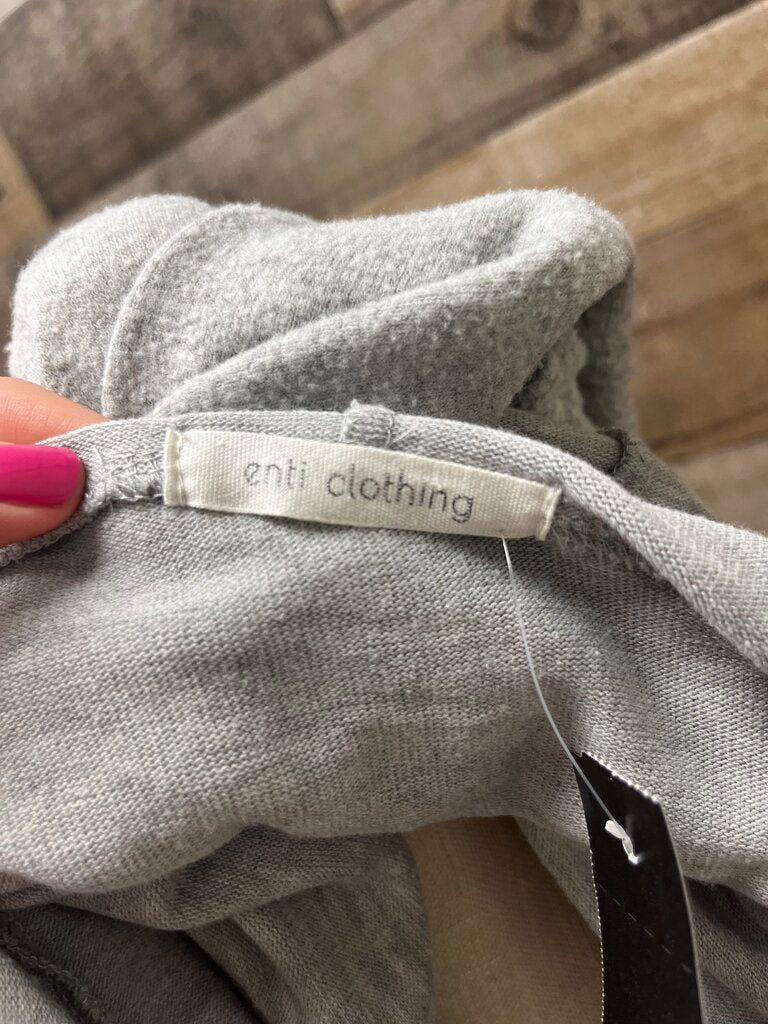 Enti Clothing Grey Oversized Drawstring Hoodie Size S