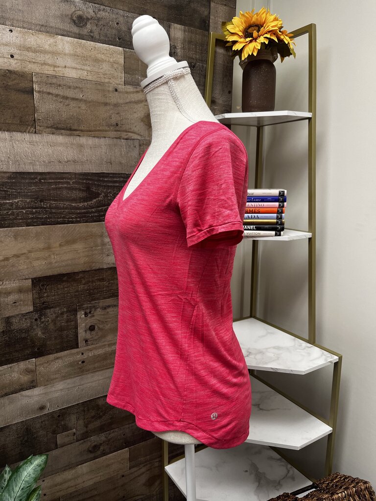 Lululemon What The Sport Short Sleeved Tee in Heathered Boom Juice Size 4